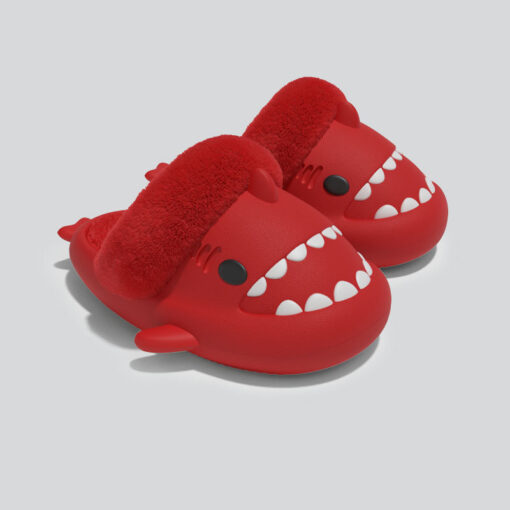 Winter Plush Shark Slides - Image 15