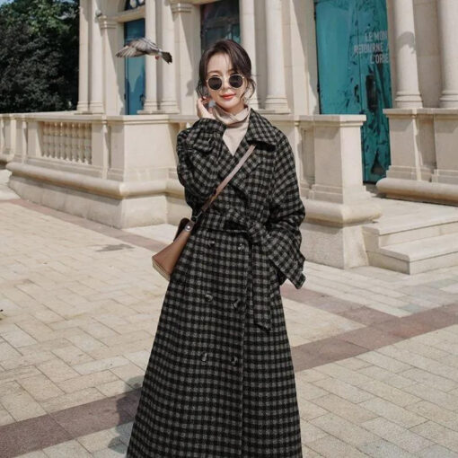 Plaid Women Winter Coat - Image 10