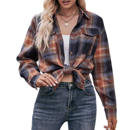 Casual Plaid Long Sleeve Shirts - Image 18