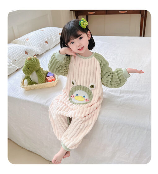 Kid Coral Fleece Jumpsuit - Image 3