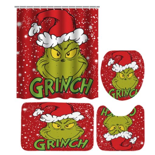 Christmas Grinch Bathroom Decoration Set - Image 2