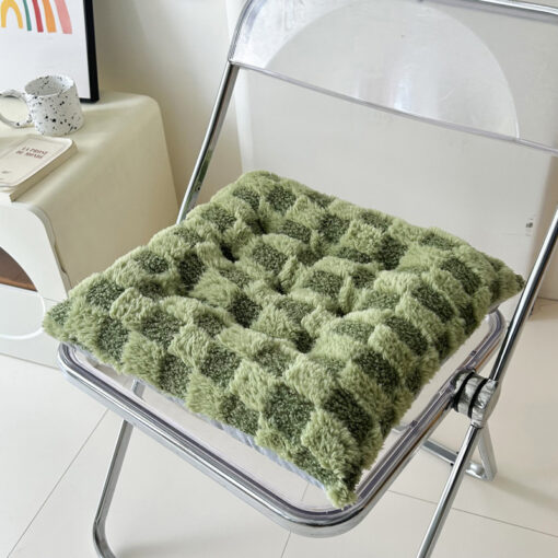 Flannel Plush Chair Pad with Ties - Image 7