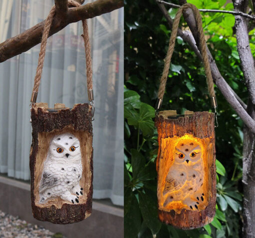 Solar Stump Owl Lamp - Image 13