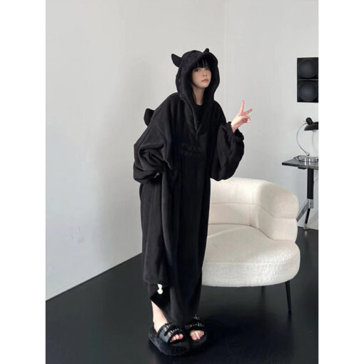 Little Devil Hooded Velvet Blanket - Image 9