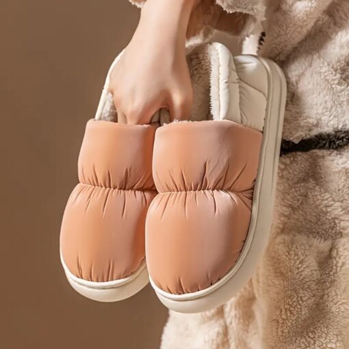 Soft Plush Cozy House Slippers Anti-skid Slip-on Shoes Indoor For Men Winter Shoes - Image 9