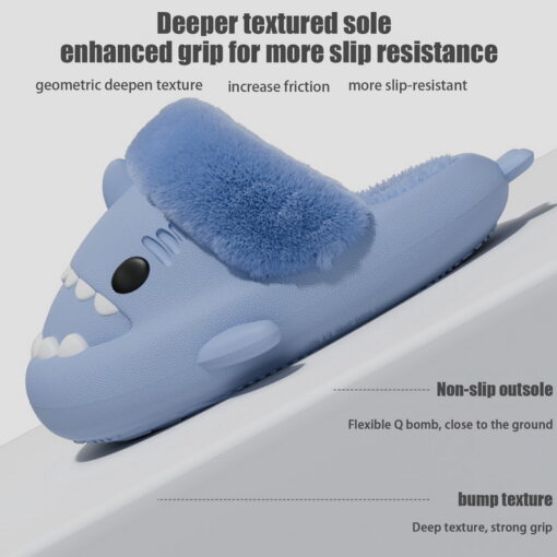 Winter Plush Shark Slides - Image 11