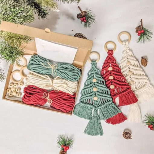 Christmas Tree Macrame DIY Kit