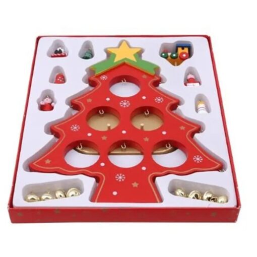 Wooden Christmas Tree with Mini Drop Ornaments - Image 12