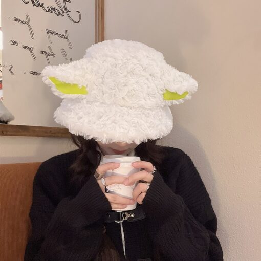 Plush Sheep Ear Fisherman Hat - Image 4