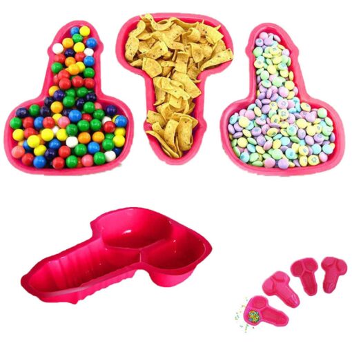 Pack of 2 Naughty Serving Tray Bachelorette Party Plates Snack Tray Candy Nut Plates