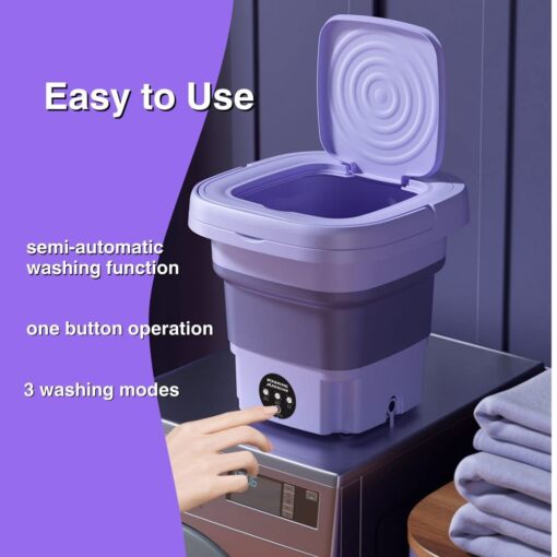 Portable Washing Machine Mini Foldable Small 8L Washer - Image 9