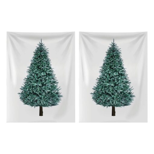 Christmas Tree Wall Hanging Cloth with 10M String Light Tapestry - Image 5