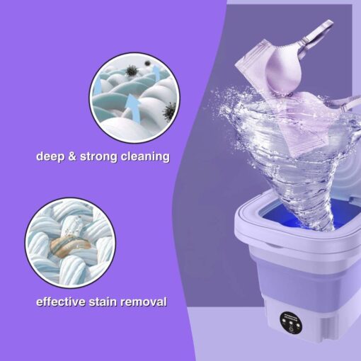 Portable Washing Machine Mini Foldable Small 8L Washer - Image 10