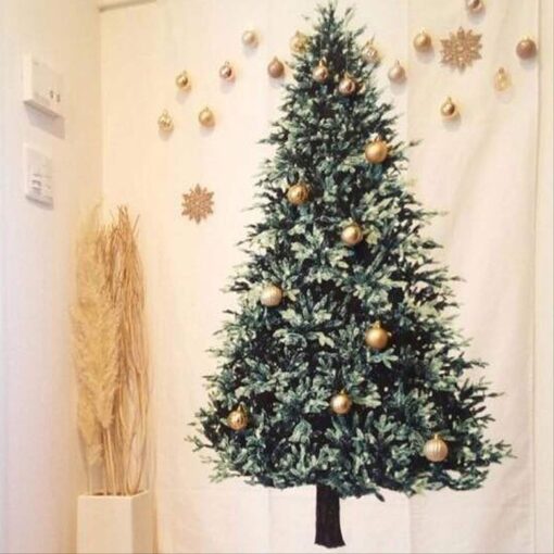 Christmas Tree Wall Hanging Cloth with 10M String Light Tapestry - Image 20