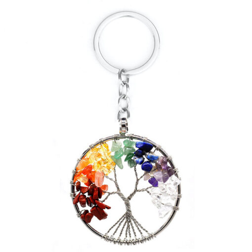 7 Chakra Tree of Life Pendant Necklace or Keyring - Image 8