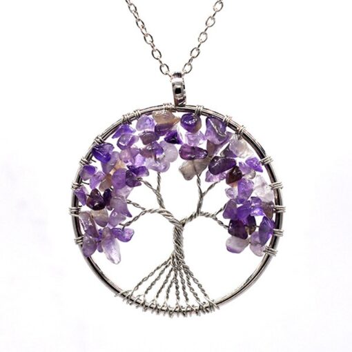 7 Chakra Tree of Life Pendant Necklace or Keyring - Image 13