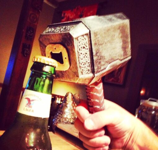 Hammer of Thor Shaped Beer Bottle Opener - Image 11