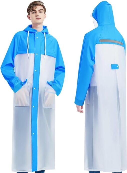 Hooded Placket Raincoat - Image 5