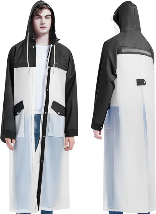 Hooded Placket Raincoat - Image 8