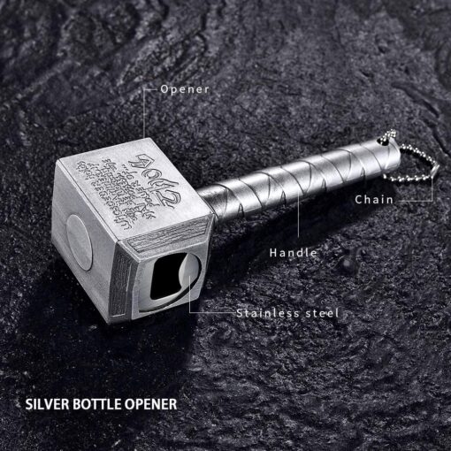 Hammer of Thor Shaped Beer Bottle Opener - Image 4