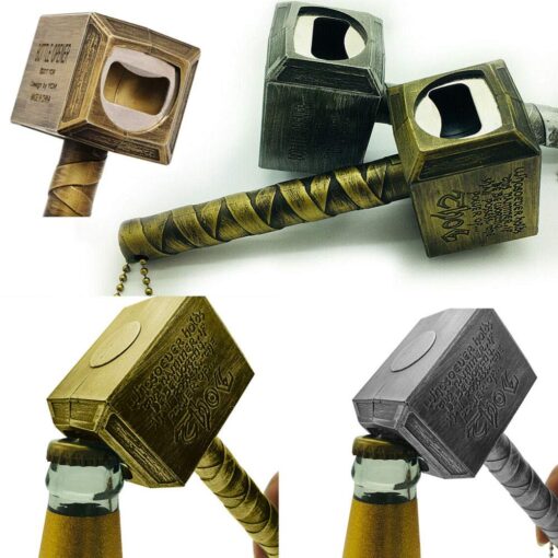 Hammer of Thor Shaped Beer Bottle Opener - Image 6