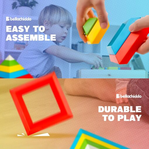 Stackable Geometric Pyramid Building Blocks - Image 6