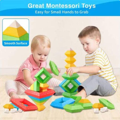 Stackable Geometric Pyramid Building Blocks - Image 8