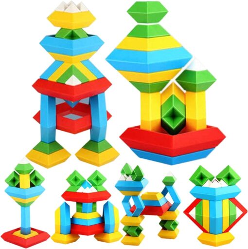 Stackable Geometric Pyramid Building Blocks - Image 10