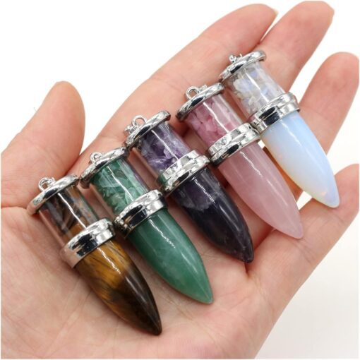 Natural Gem Stone Charms Necklace - Image 2