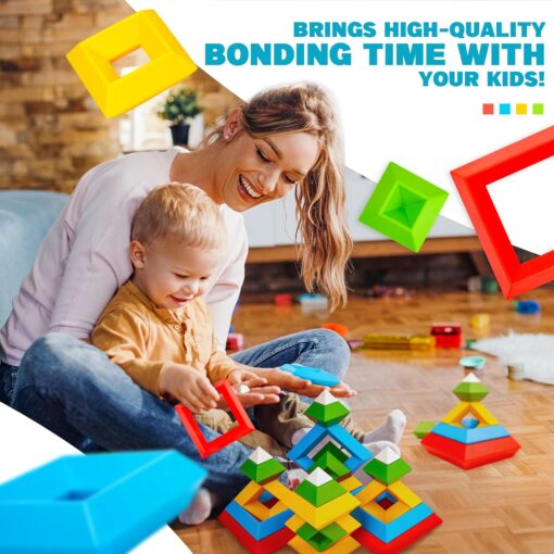 Stackable Geometric Pyramid Building Blocks - Image 16