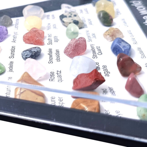 36 PCS/Box Natural Healing Crystals Mineral Specimens Irregular Tumbled Stones Rock Collection Box - Image 3