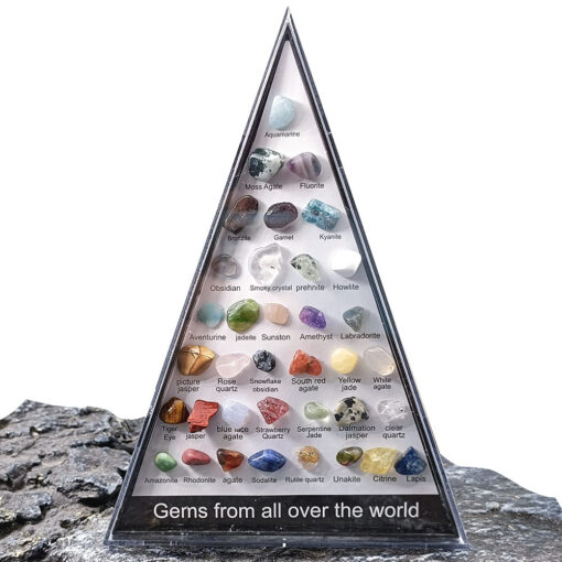 36 PCS/Box Natural Healing Crystals Mineral Specimens Irregular Tumbled Stones Rock Collection Box - Image 9