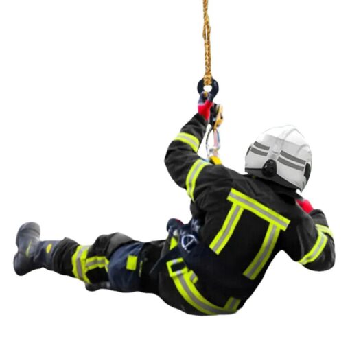 Acrylic Christmas Firefighter Pendant - Image 10