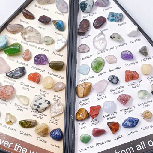 36 PCS/Box Natural Healing Crystals Mineral Specimens Irregular Tumbled Stones Rock Collection Box - Image 2