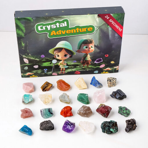 Natural Crystal Agate Stone Minerals Advent Calendar