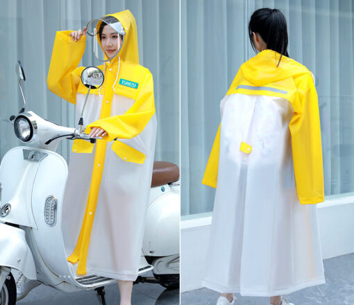 Hooded Placket Raincoat - Image 11