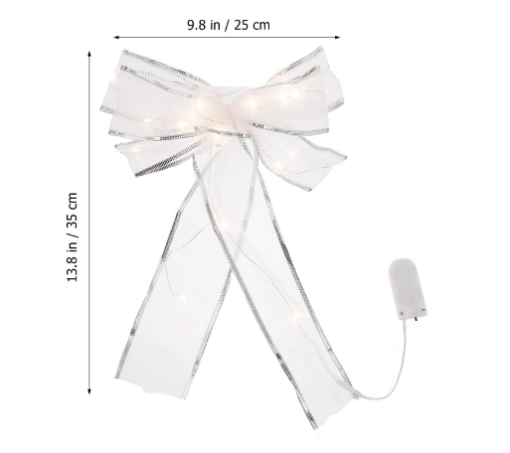 Christmas Large Bow LED Ribbon Hanging Ornaments - Image 19