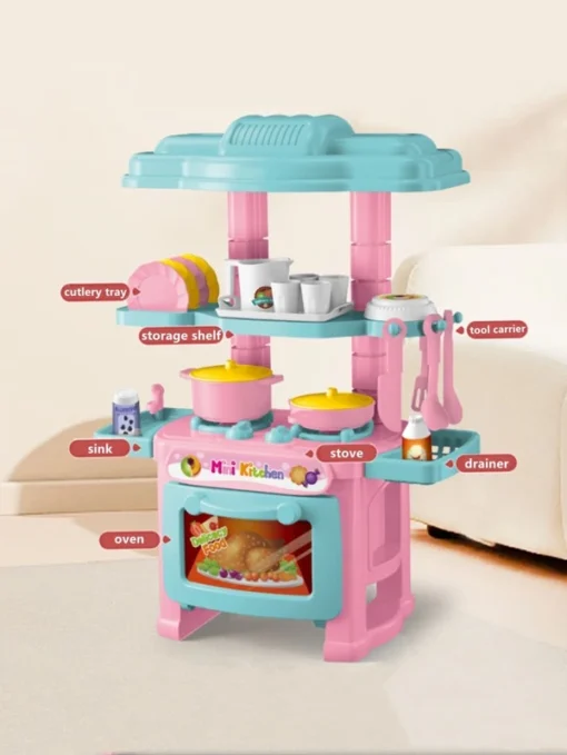 Simulation Toy Kitchen Utensils Set With Mini Cooking Stove - Image 5