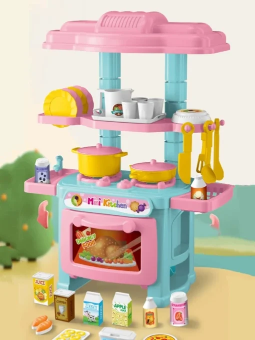 Simulation Toy Kitchen Utensils Set With Mini Cooking Stove - Image 3