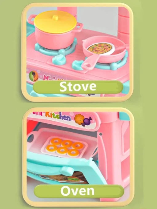 Simulation Toy Kitchen Utensils Set With Mini Cooking Stove - Image 7