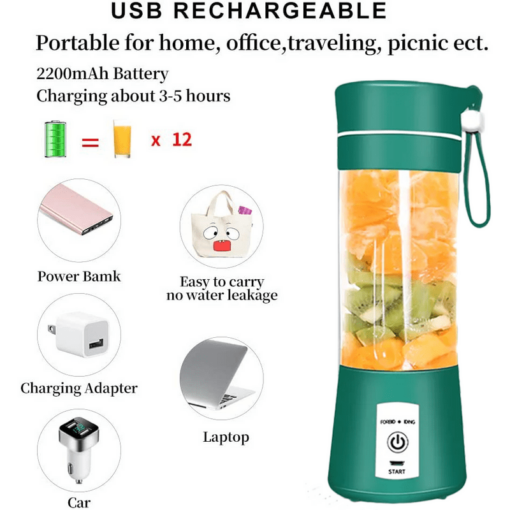 6 Blades Portable Electric Blender - Image 4