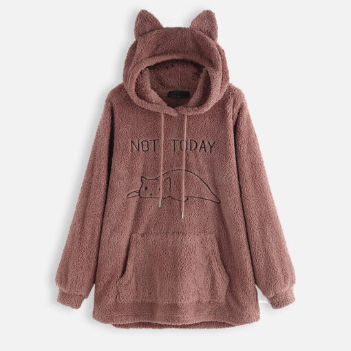 Not Today Lazy Cat Hoodie - Image 8