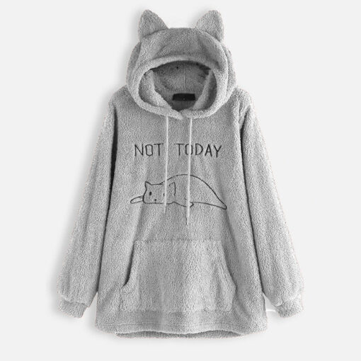 Not Today Lazy Cat Hoodie - Image 10