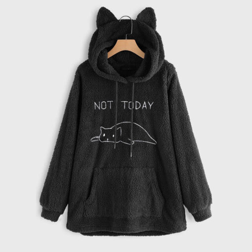 Not Today Lazy Cat Hoodie - Image 12