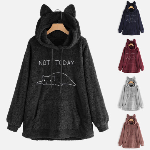 Not Today Lazy Cat Hoodie