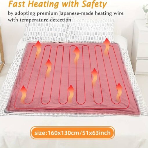 Flannel Electric Heated Blanket - Image 2