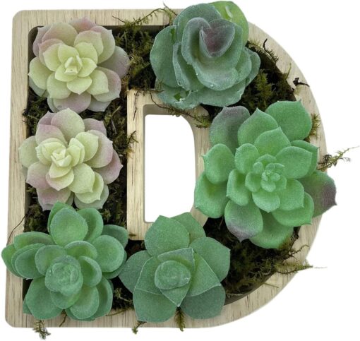 Wood Letter Shaped Planter - Image 6