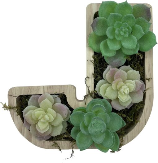 Wood Letter Shaped Planter - Image 12