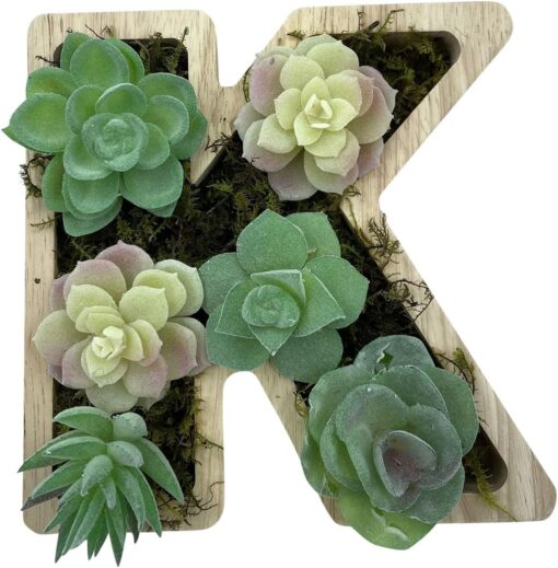 Wood Letter Shaped Planter - Image 13