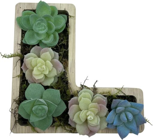 Wood Letter Shaped Planter - Image 14